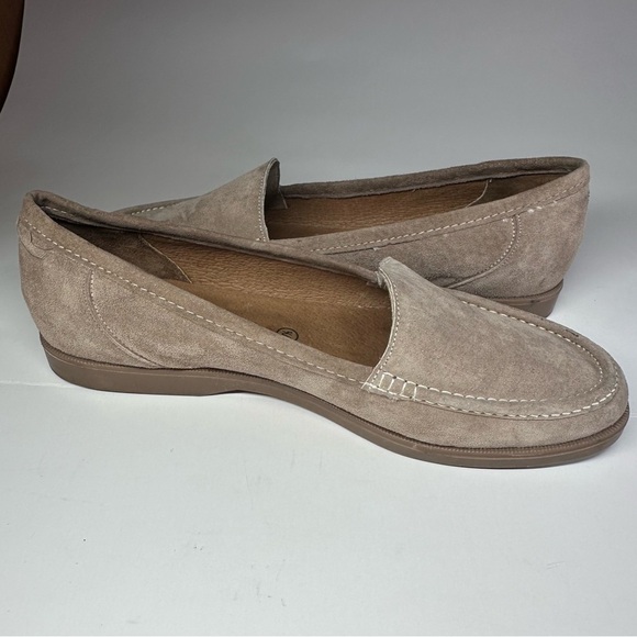 Jones Bootmaker Loafers Shoes Men's 7.5 Playa Tan Suede England Preppy Leather - Picture 5 of 14